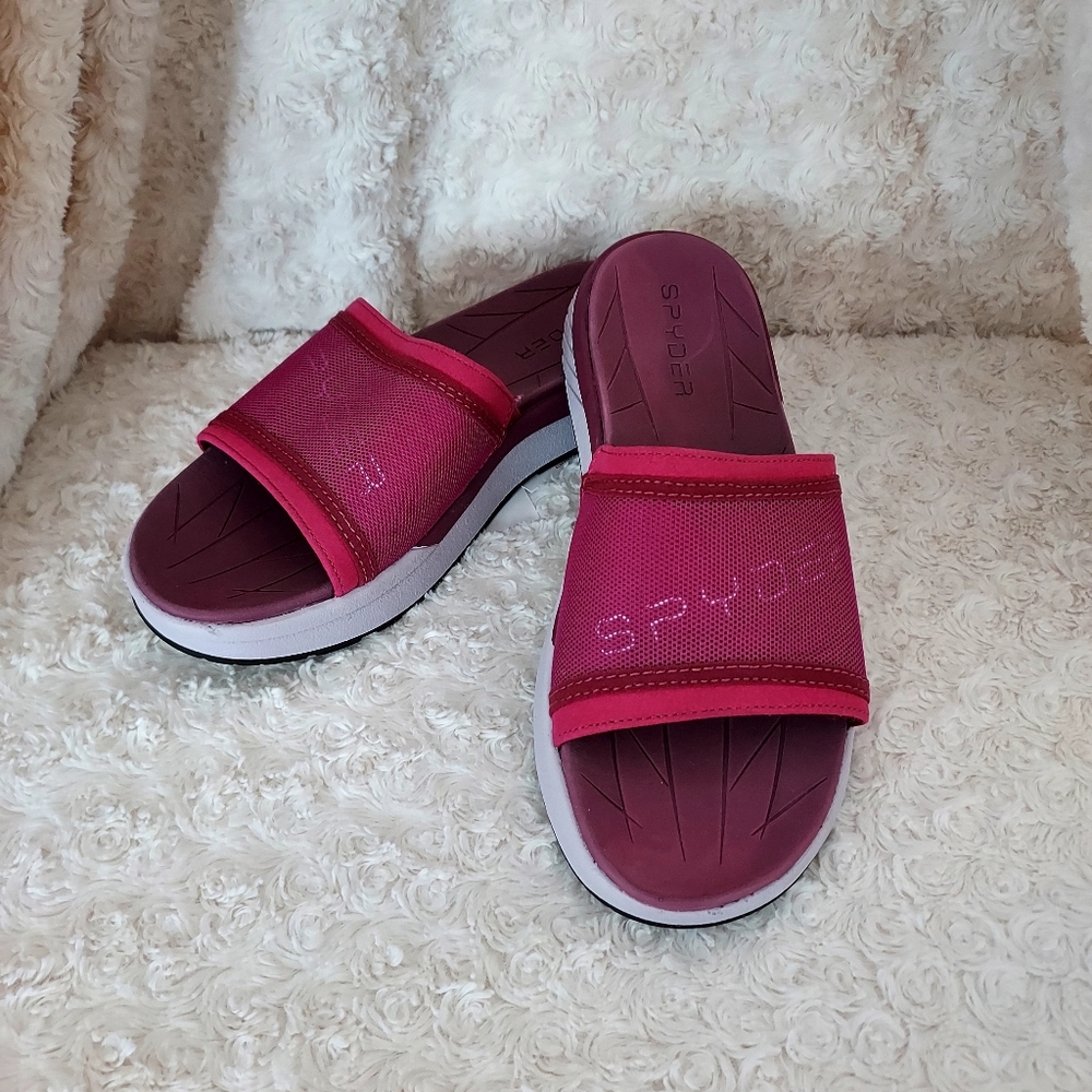 Spyder Peninsula Water Resistant slide sandals Comfy Vacation Beach Sz 9 Fuchsia